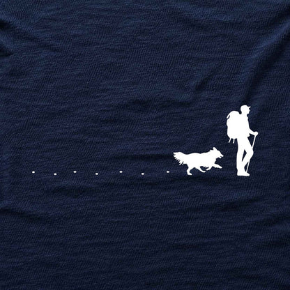 Hiker and Dog Path (manà T-shirt - Navy - hero