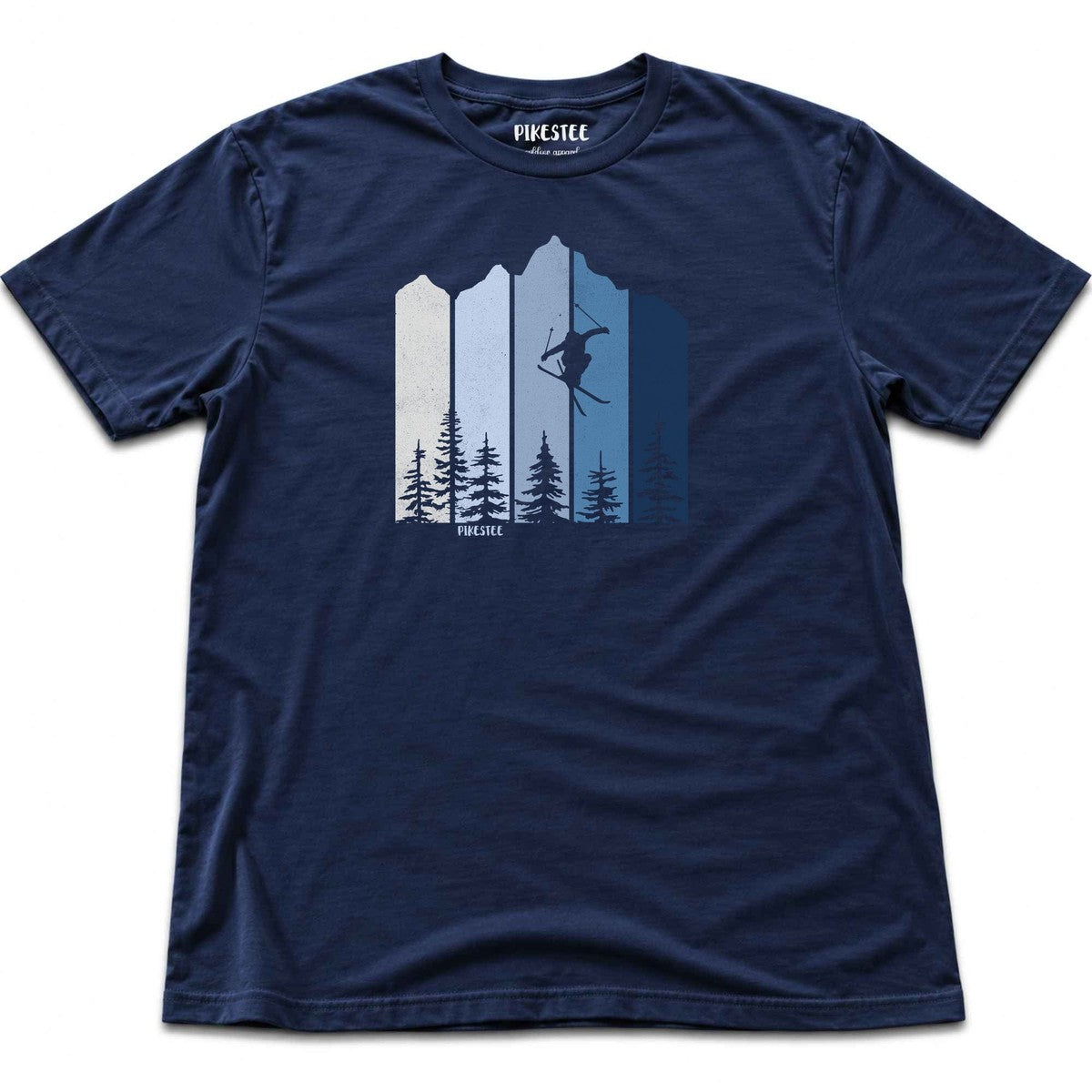 Mountain Ski Silhouette T-shirt - Navy
