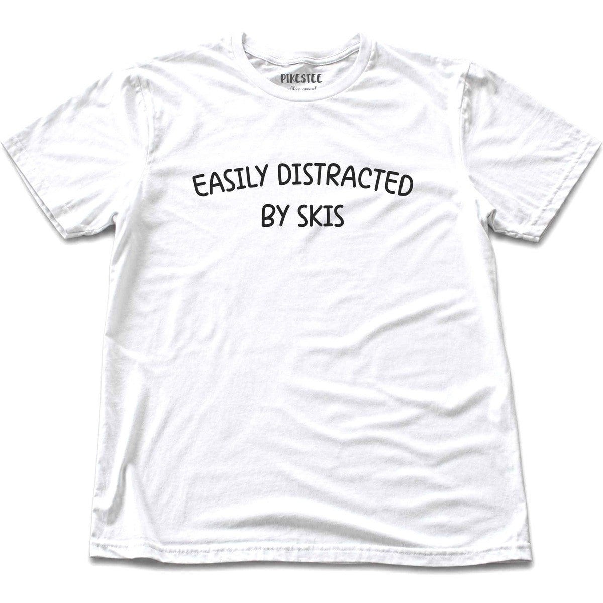 Easily Distracted By Skis T-shirt - White