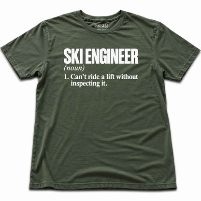 Ski Engineer T-shirt - Military Green