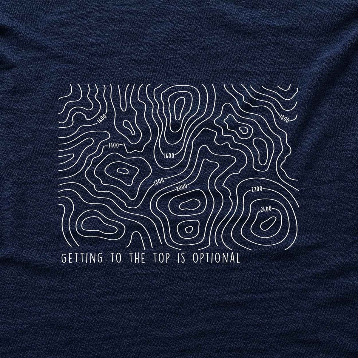 Topographic Lines T-shirt - Navy - hero