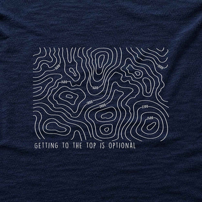 Topographic Lines T-shirt - Navy - hero