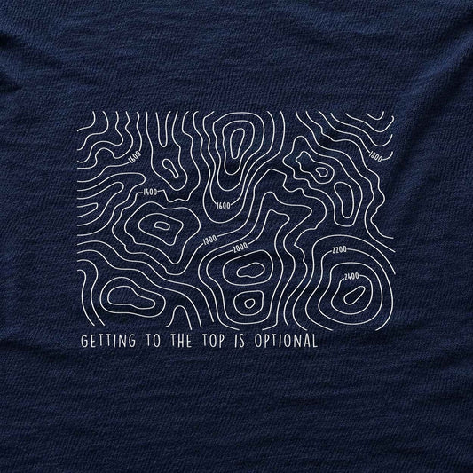 Topographic Lines T-shirt - Navy - hero