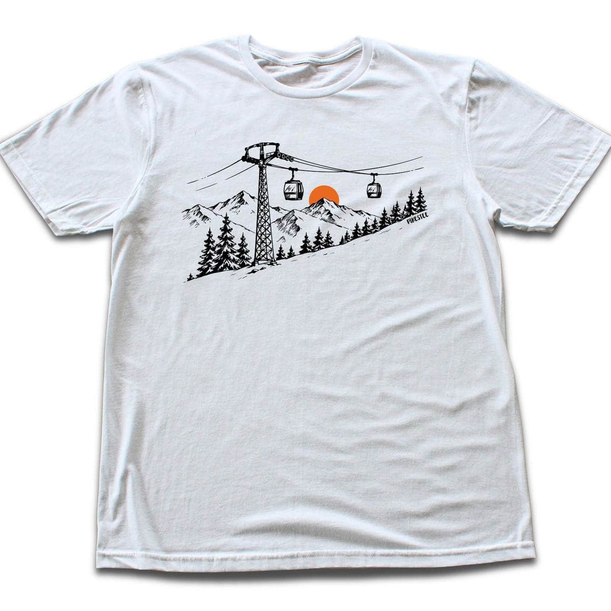 Handdrawn Telecabin T-shirt - White