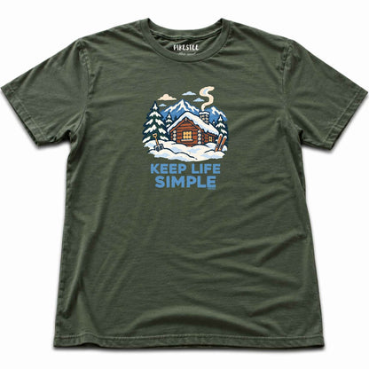 Keep Life Simple T-shirt - Military Green