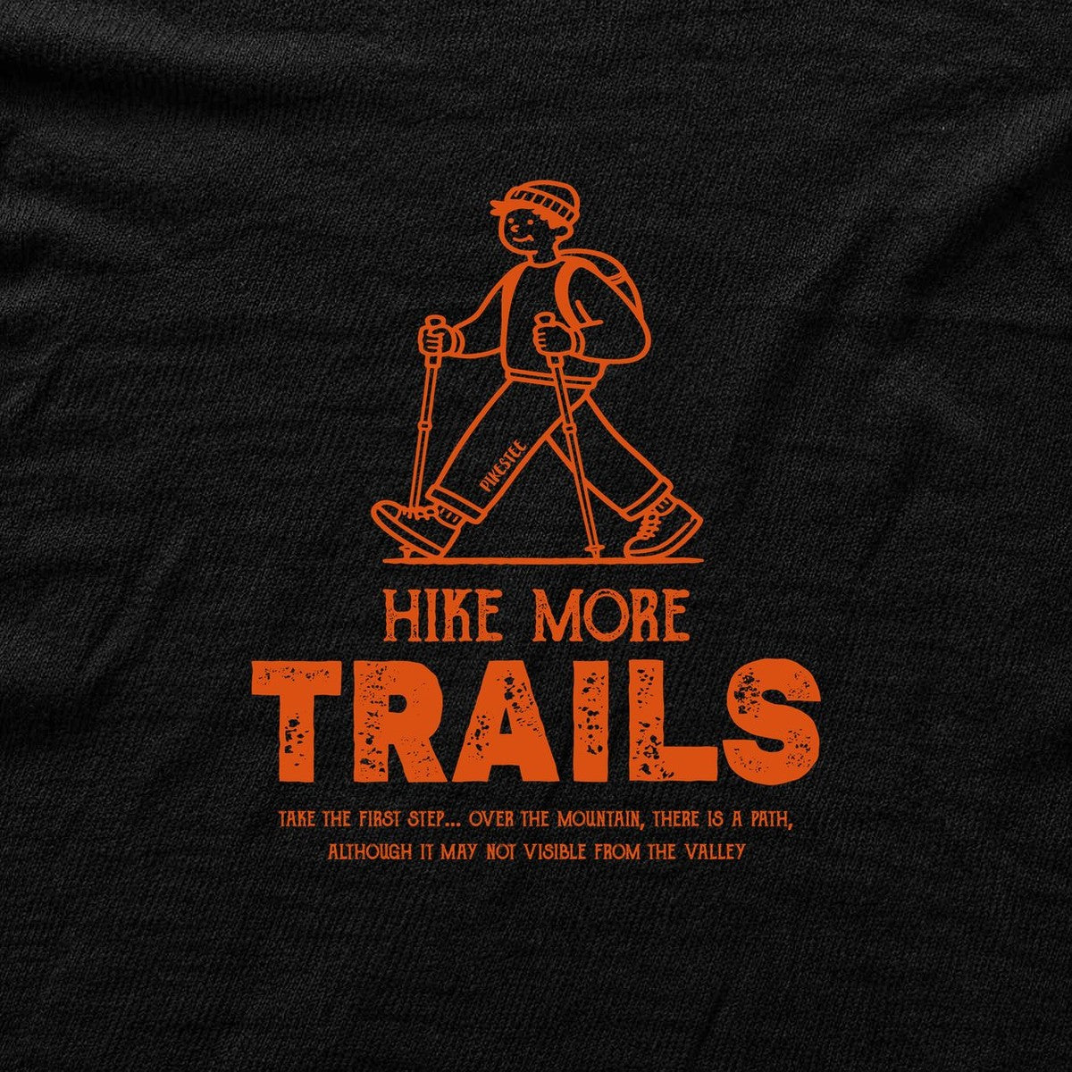 Hike More Trails T-shirt - Black - hero