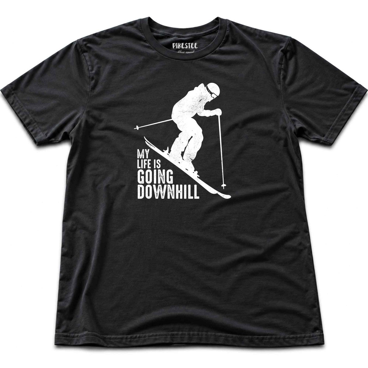 My Life Is Going Downhill Ski T-shirt - Black