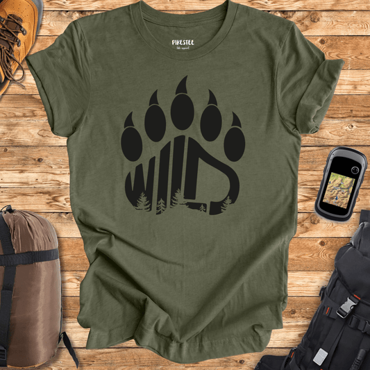 "Wild, Bear Footprint" graphic T-shirt