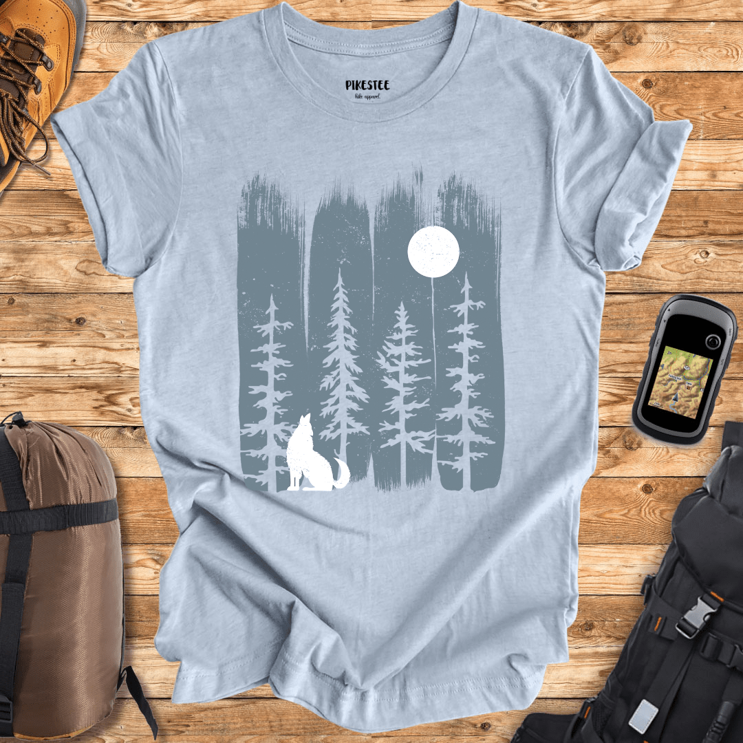 "Wolf Moon Landscape" graphic T-shirt