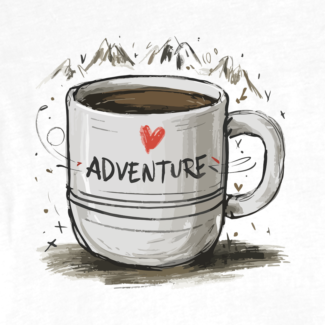 "Adventure Cup" graphic T-shirt