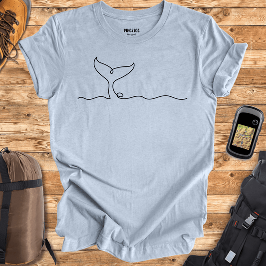 Whale Line art T-shirt