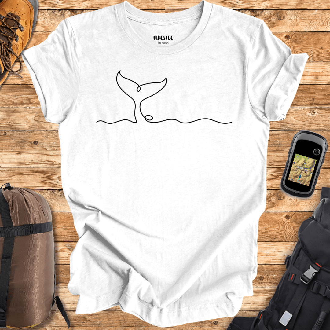 Whale Line art T-shirt