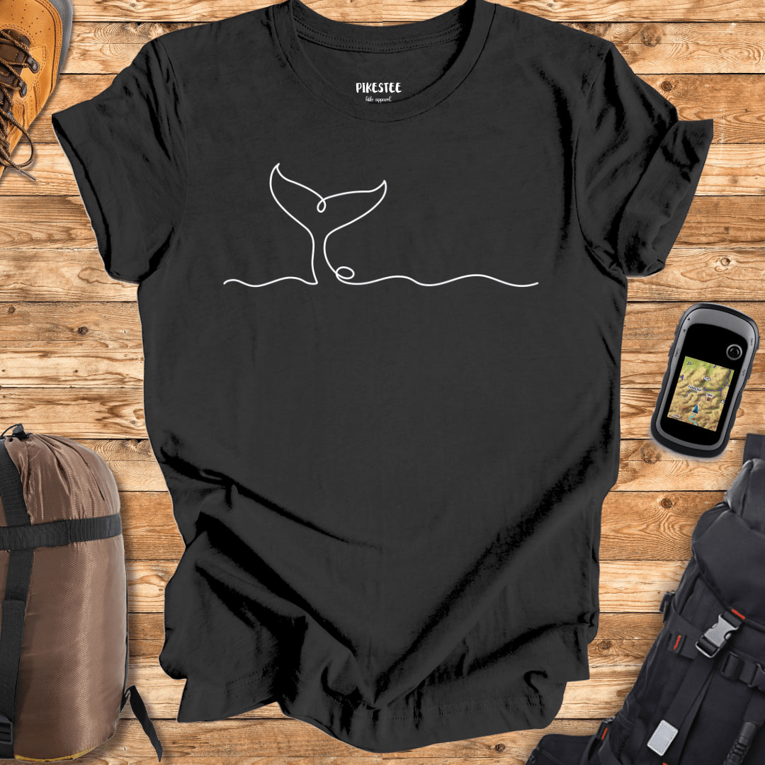 Whale Line art T-shirt